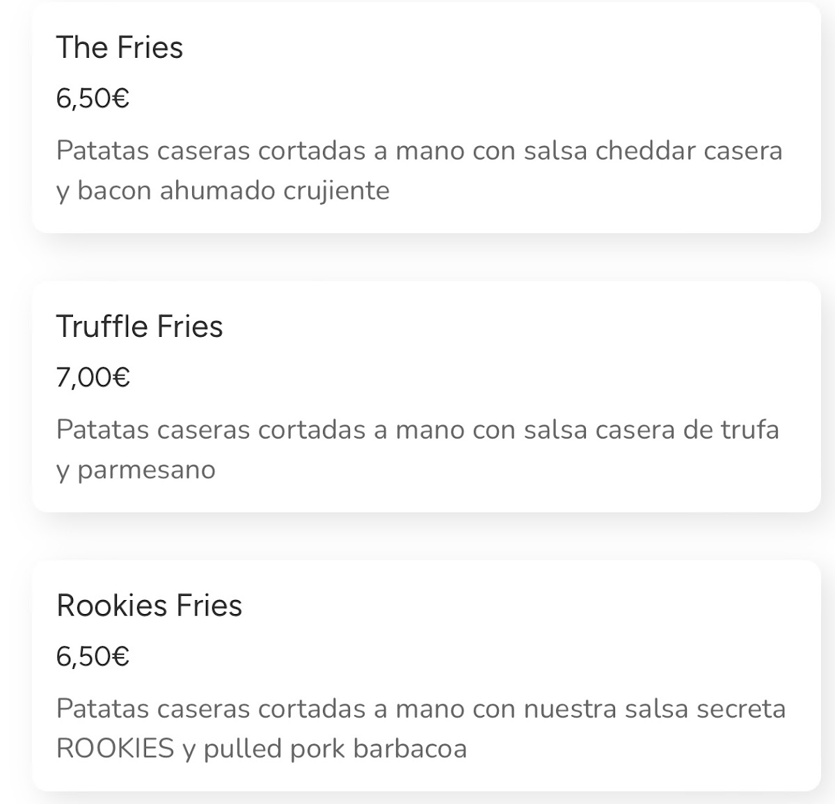 Rookies Burger Photo Menu 7