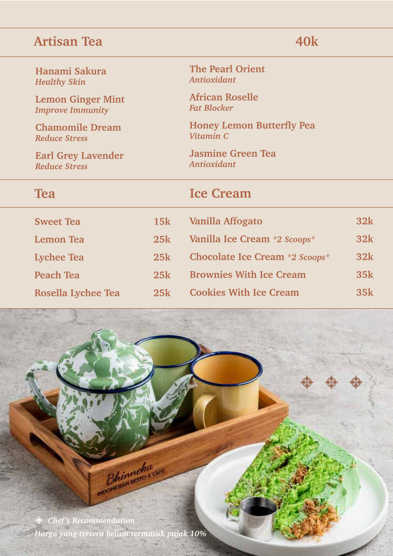 Bhinneka Indonesian Resto & Cafe Photo Menu 1