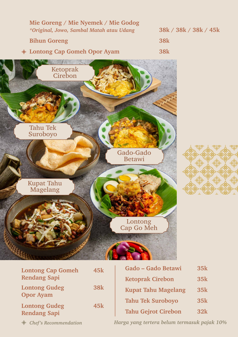 Bhinneka Indonesian Resto & Cafe Photo Menu 7