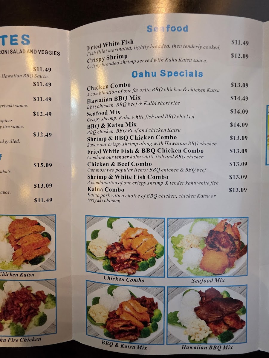 Oahu Hawaiian BBQ Photo Menu 4