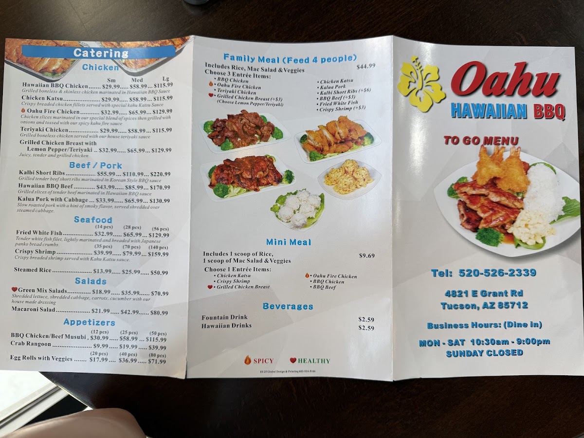 Oahu Hawaiian BBQ Photo Menu 6