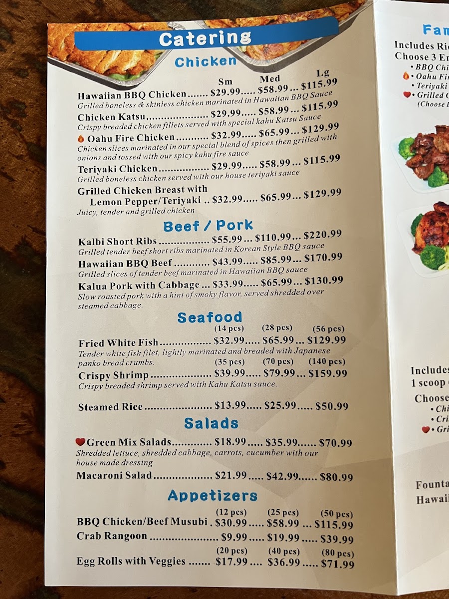 Oahu Hawaiian BBQ Photo Menu 7
