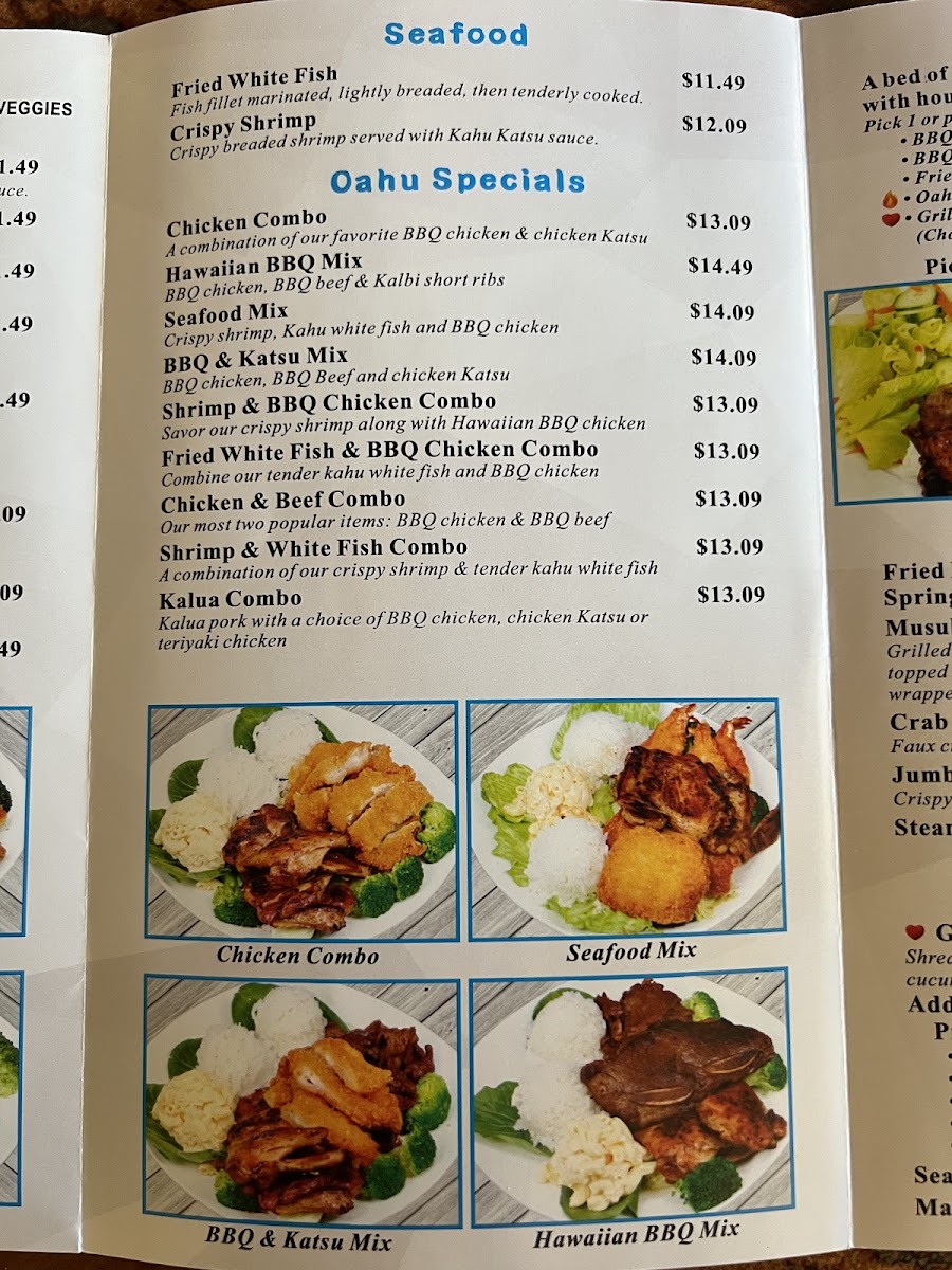 Oahu Hawaiian BBQ Photo Menu 8
