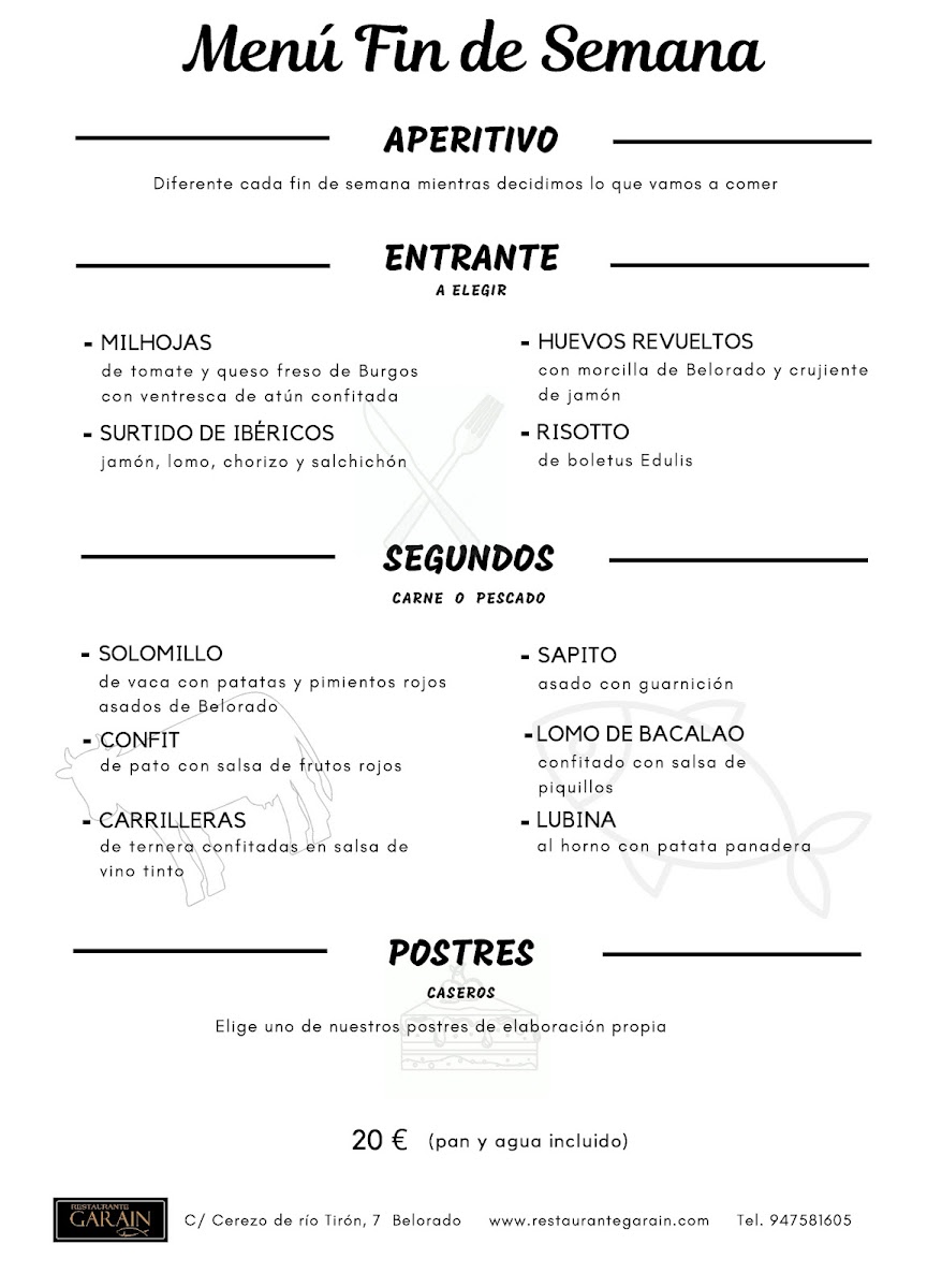 Restaurante Garain Photo Menu 1