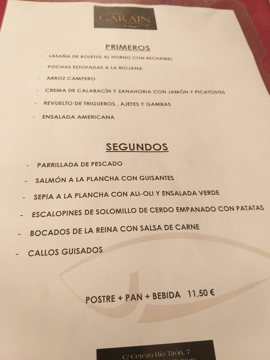 Restaurante Garain Photo Menu 7