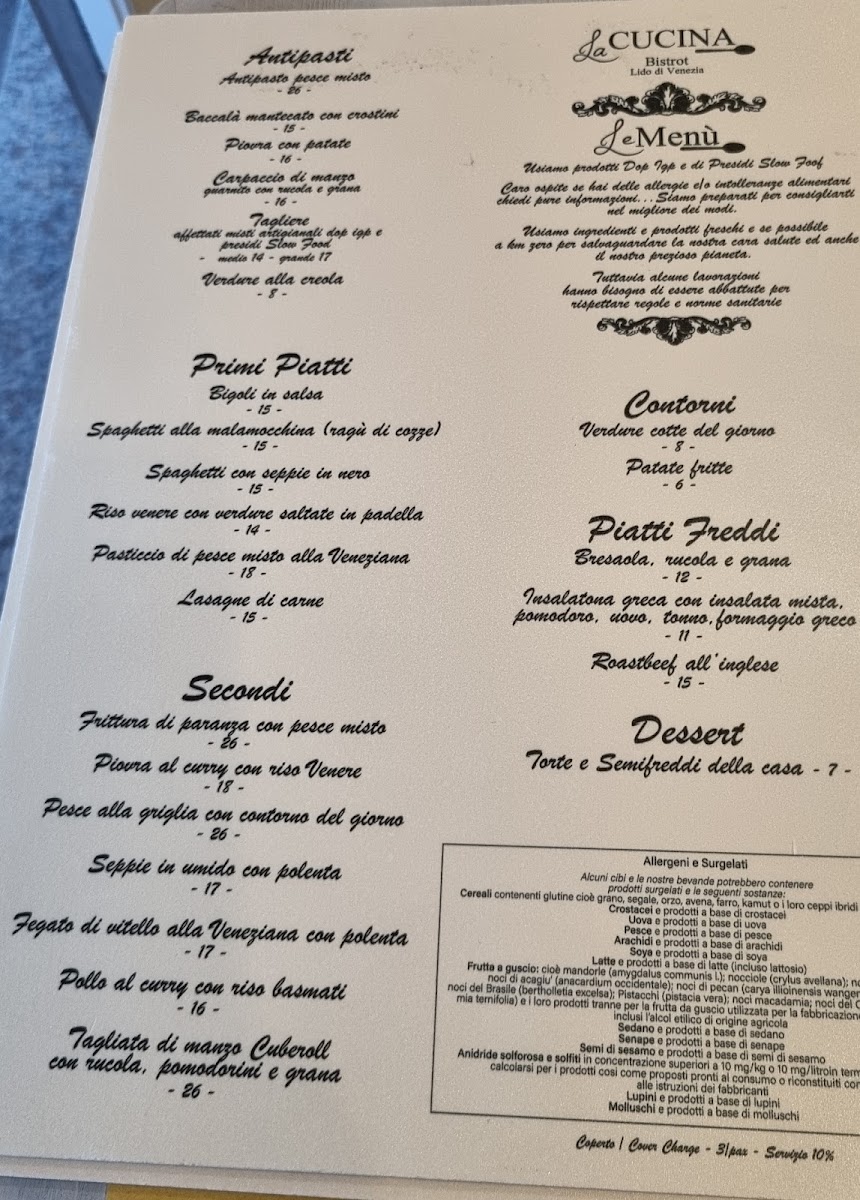 La Cucina Bistrot Photo Menu 4