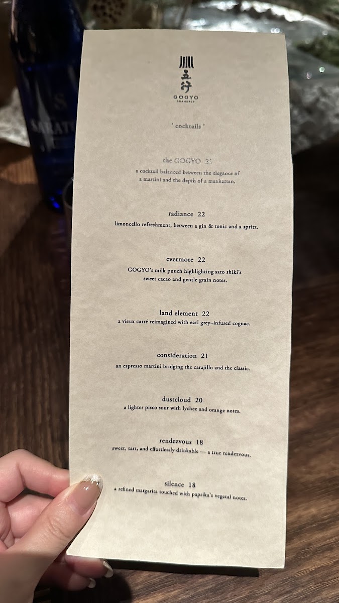 GOGYO Gramercy Photo Menu 8
