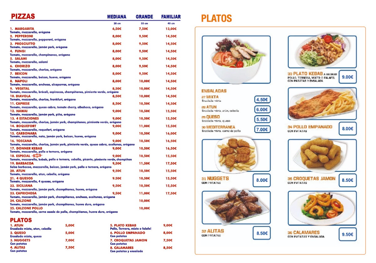 N&S restaurant bar pizza kebab turkish Photo Menu 1
