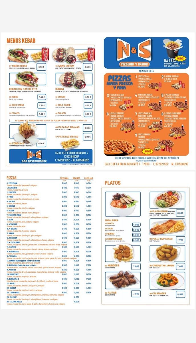 N&S restaurant bar pizza kebab turkish Photo Menu 3