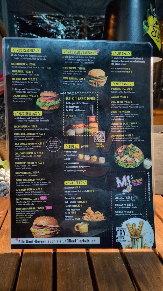 MJ's-BurgerFactory Baden-Baden Photo Menu 1