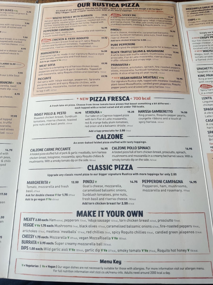 Zizzi - Greenwich Photo Menu 3