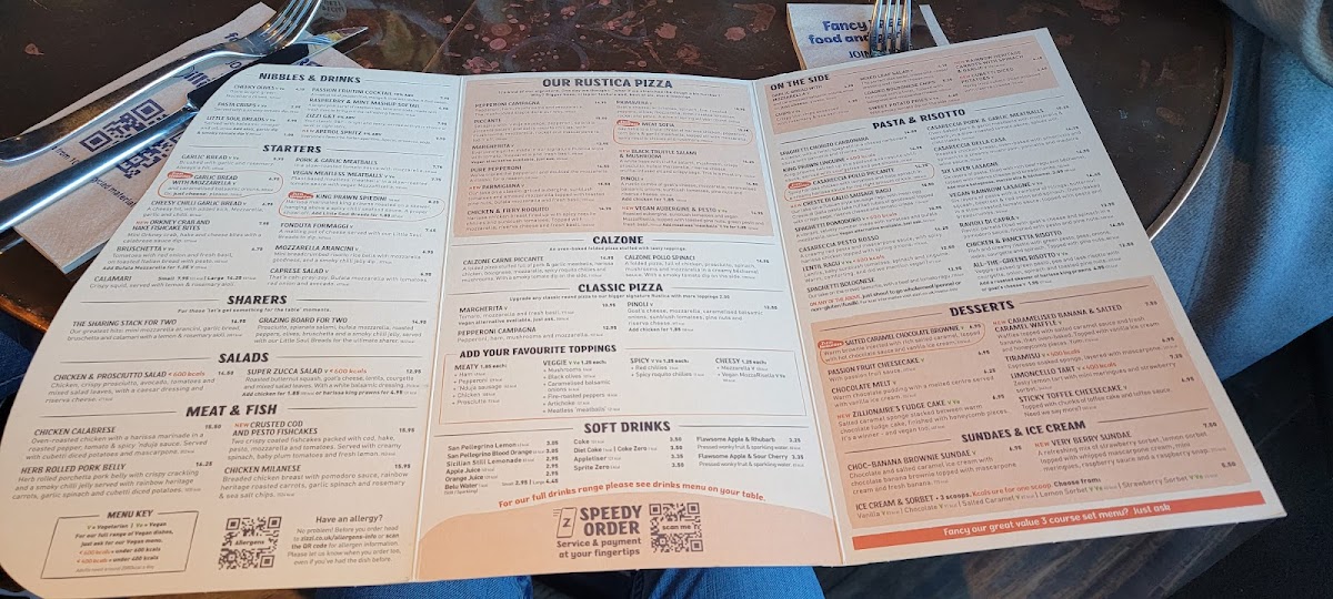 Zizzi - Greenwich Photo Menu 4