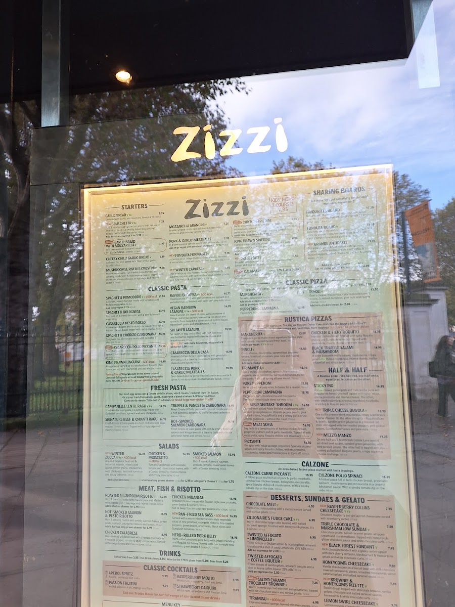 Zizzi - Greenwich Photo Menu 5