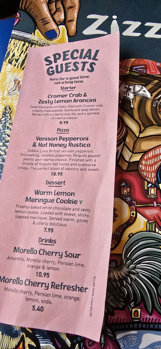 Zizzi - Greenwich Photo Menu 8