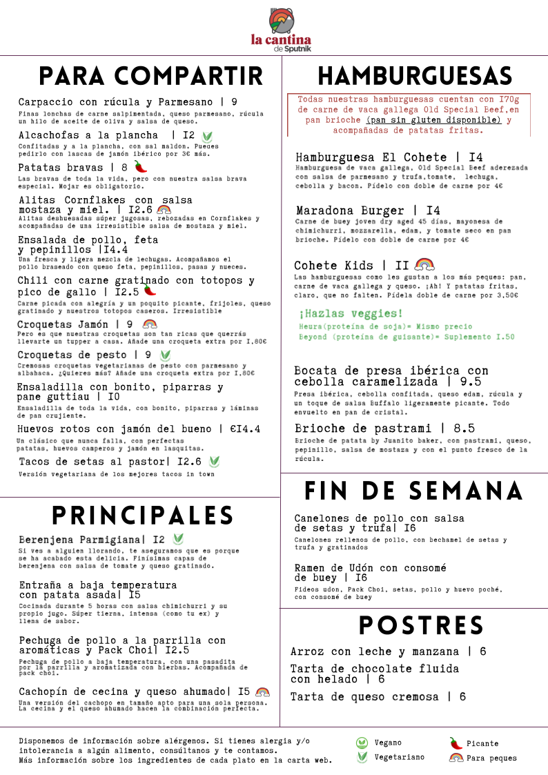 La Cantina de Sputnik Las Rozas - Restaurante comida saludable Photo Menu 1