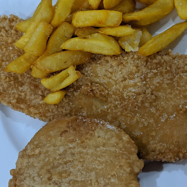 Fish and Chips Flake Potato Cake and Chips
