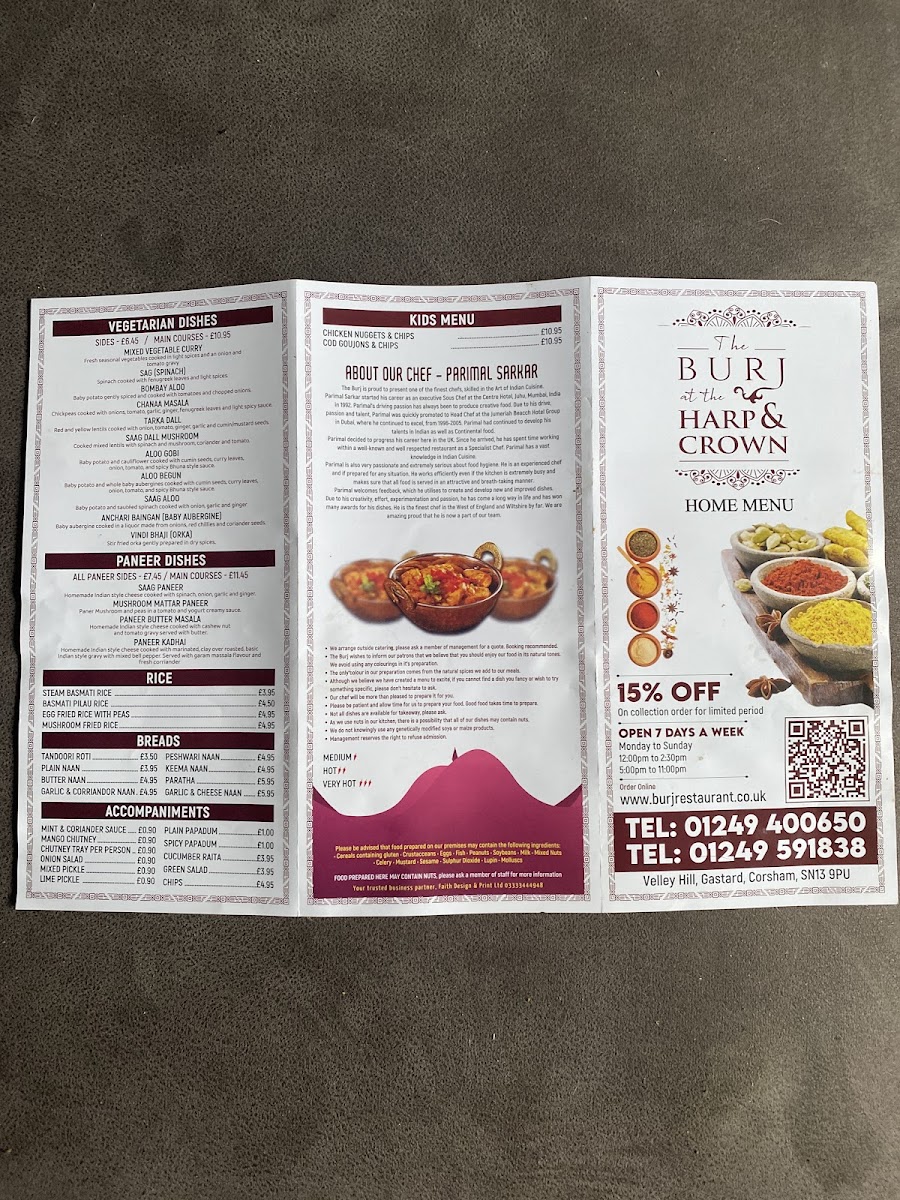 The Burj at Harp & Crown (Corsham) Photo Menu 1