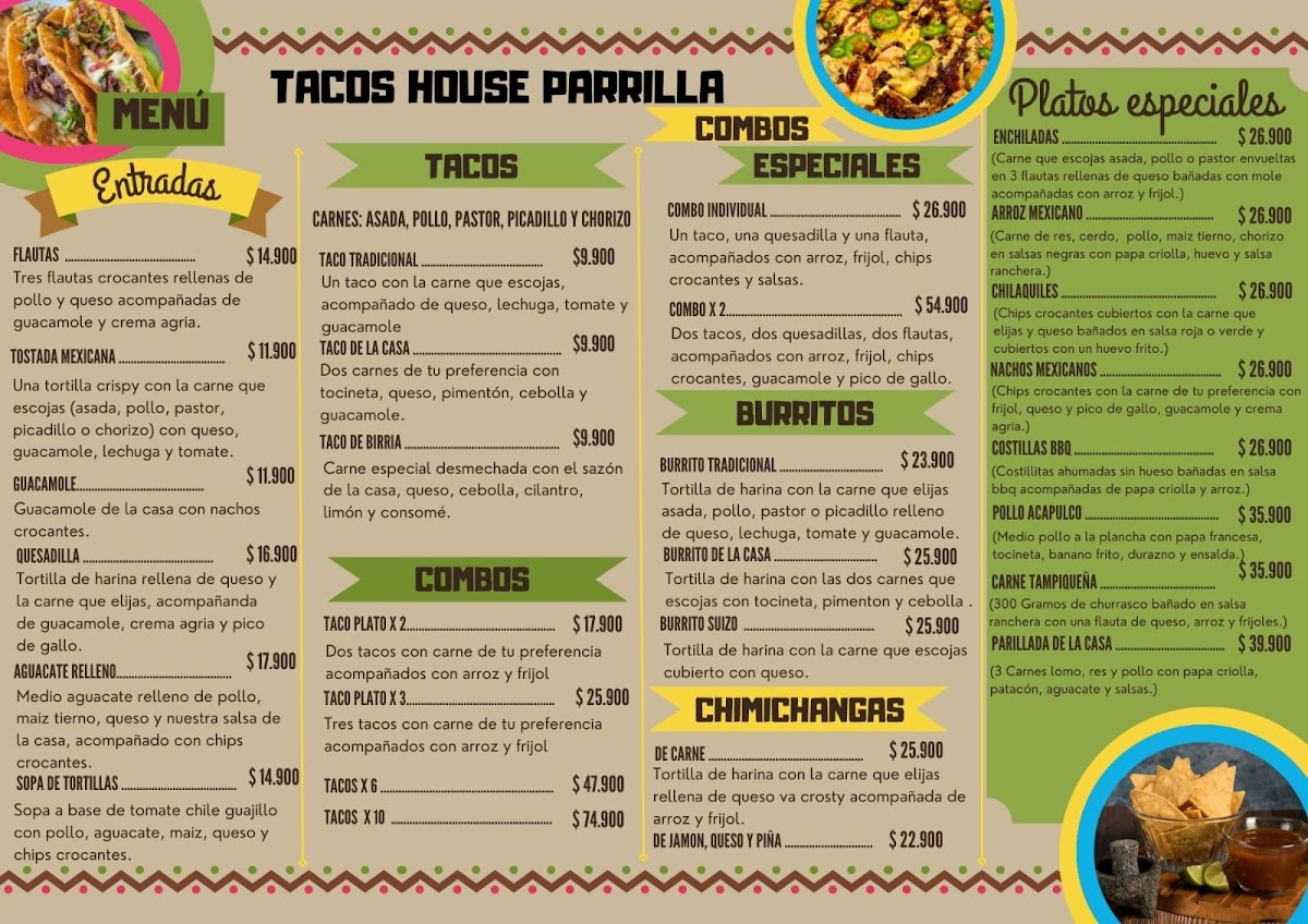 Taco's House Parrilla comida mexicana Photo Menu 1