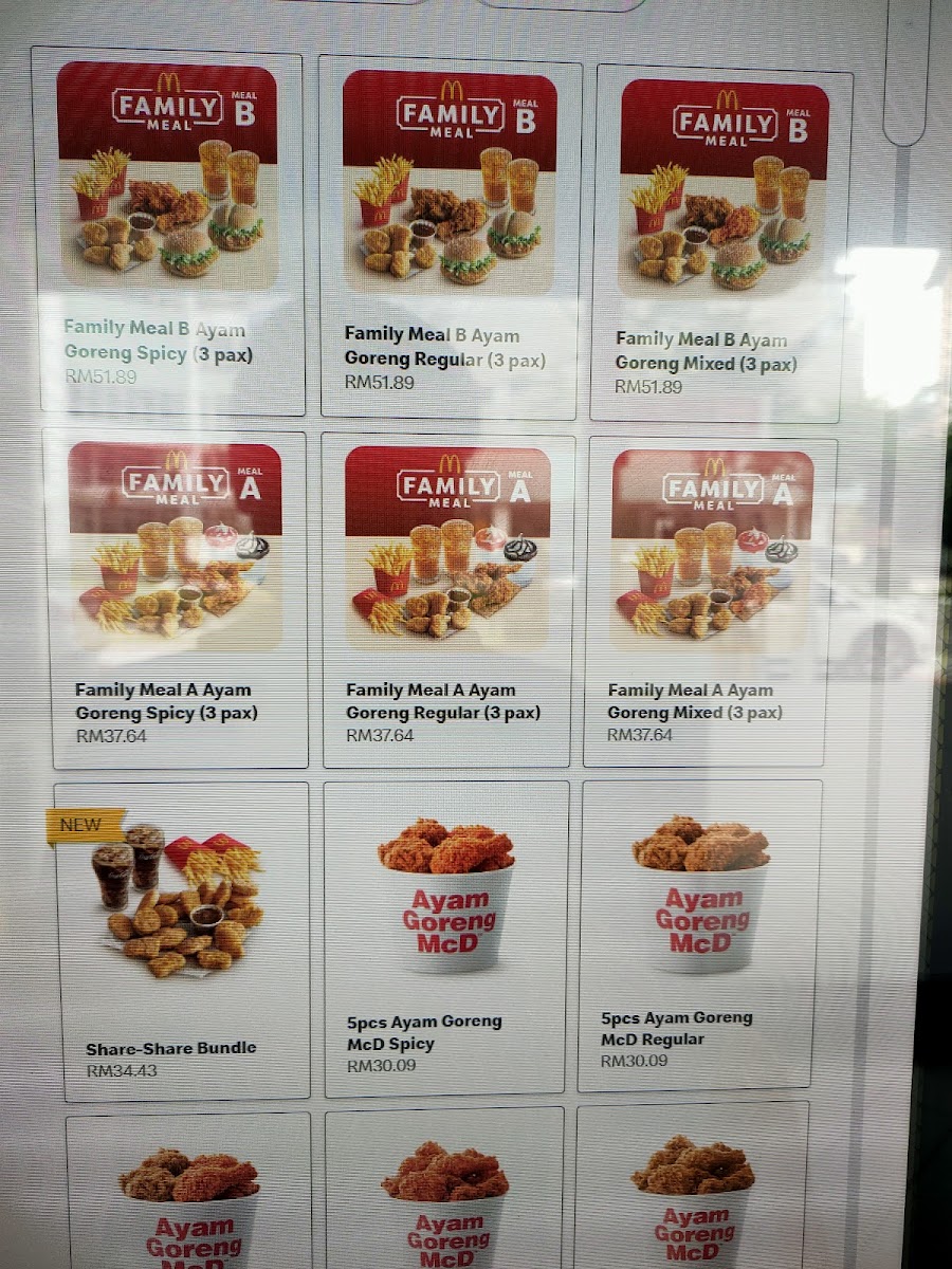 McDonald's Shell Bukit Bintang DT Photo Menu 2