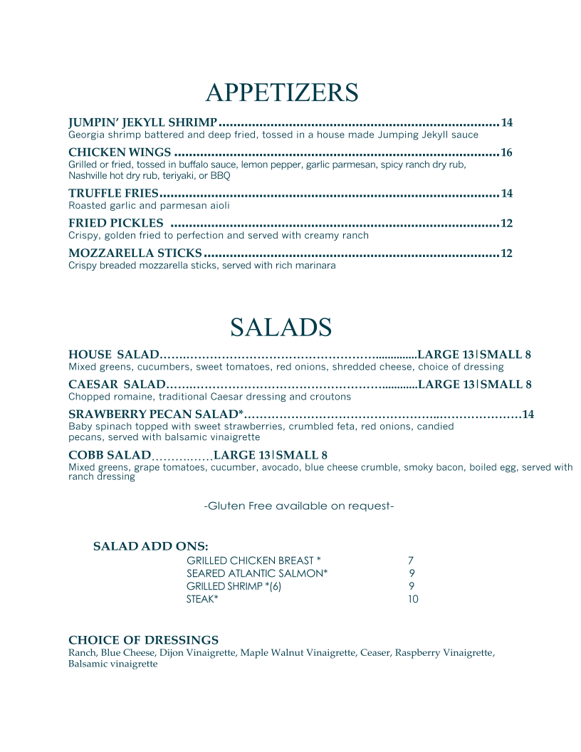 Shore Restaurant Photo Menu 2