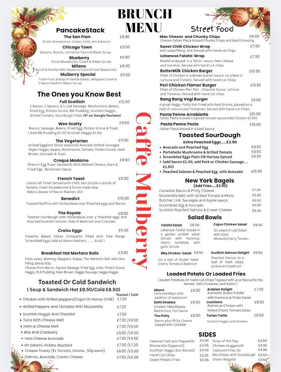 Caffe Mulberry Photo Menu 1