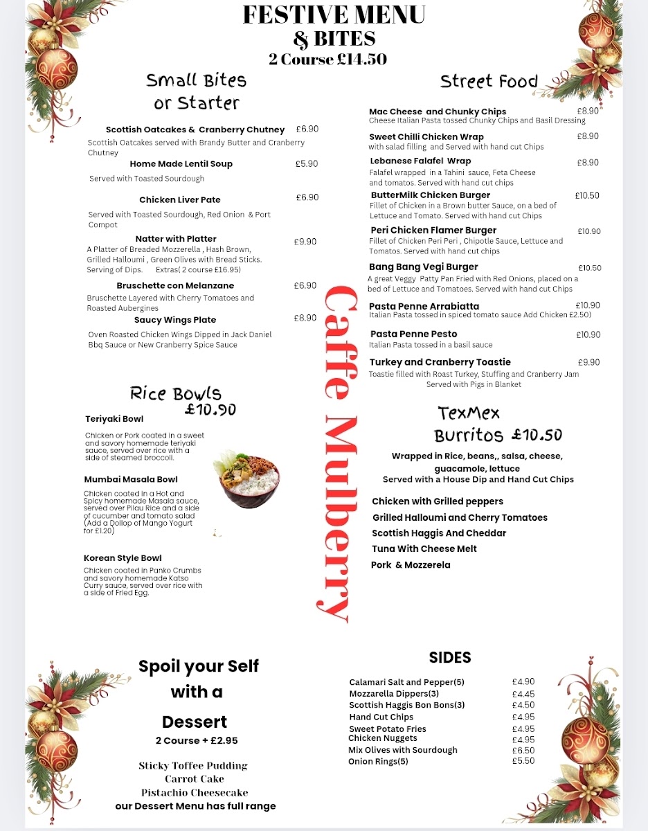 Caffe Mulberry Photo Menu 2