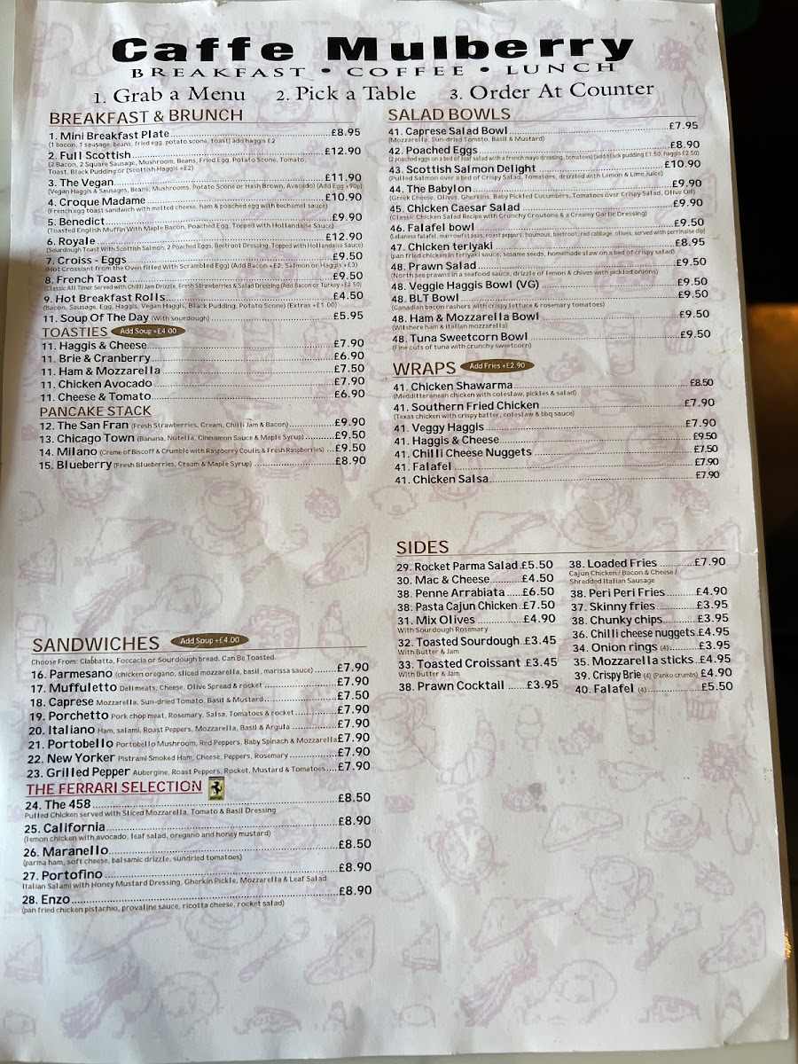 Caffe Mulberry Photo Menu 5