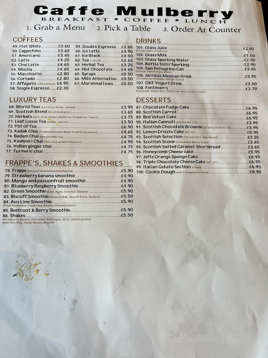 Caffe Mulberry Photo Menu 6
