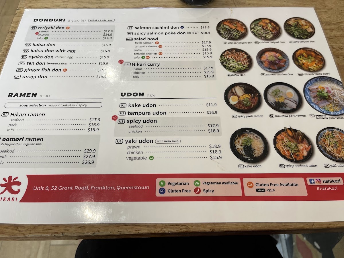 Hikari Sushi Bar - Five Mile Queenstown Photo Menu 9
