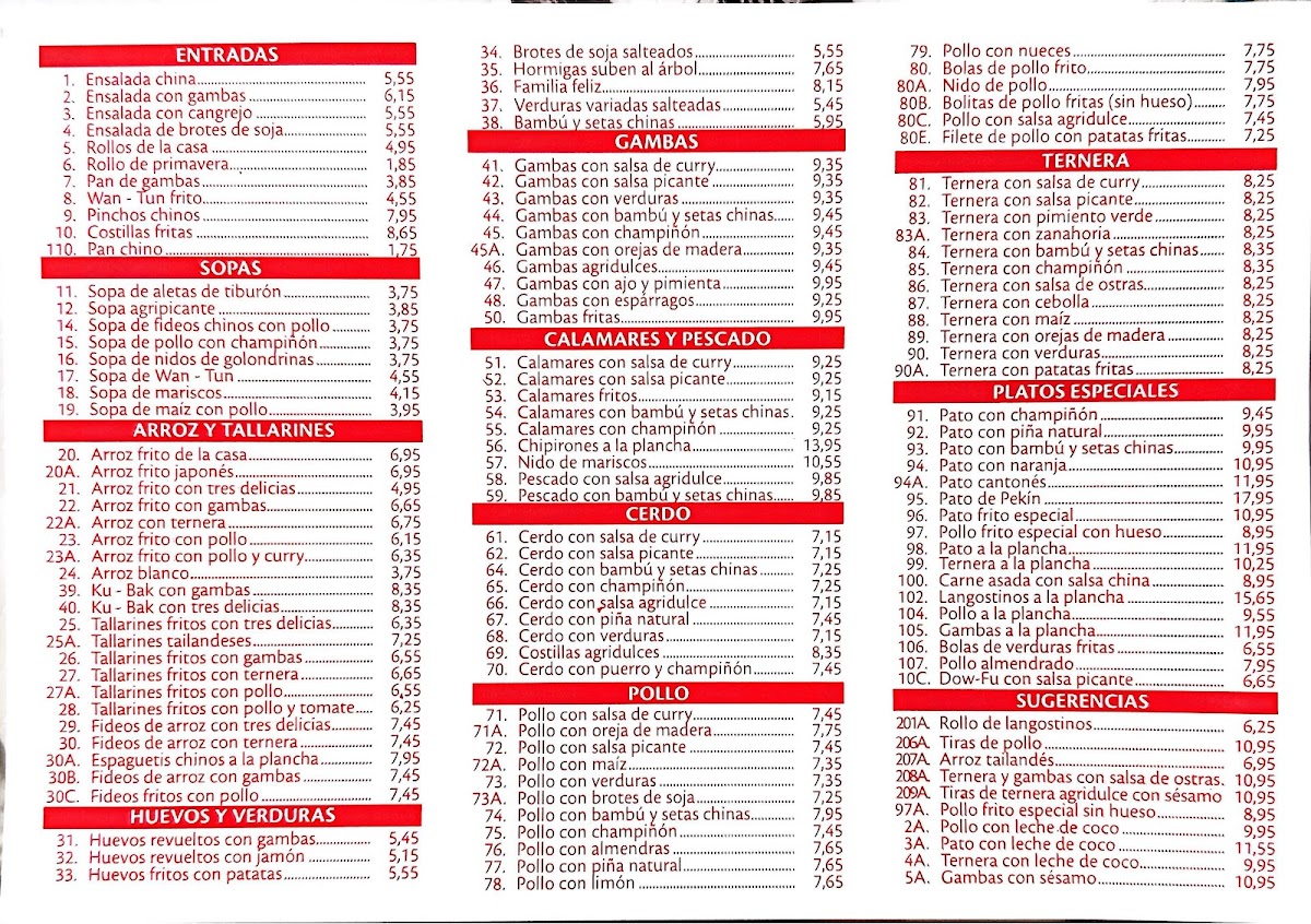 restaurante chino palacio Photo Menu 1