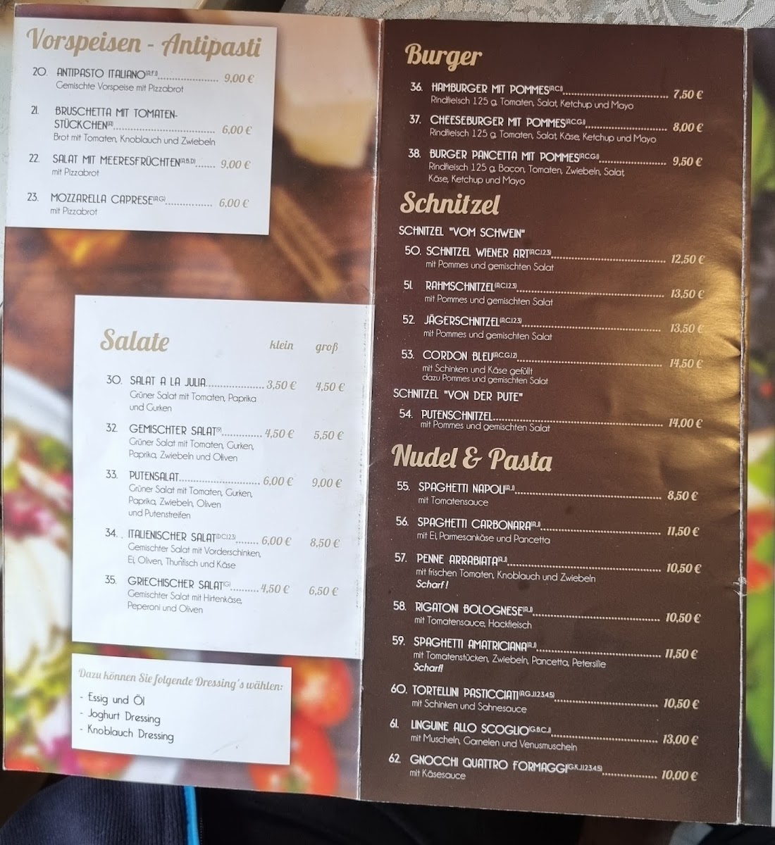 Tennis-Café Photo Menu 2