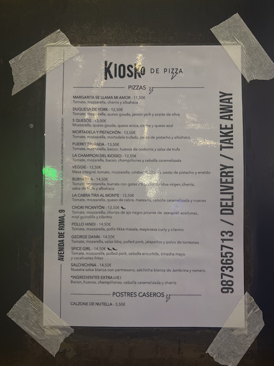 Kiosko de Pizza Est. 2020 Photo Menu 1
