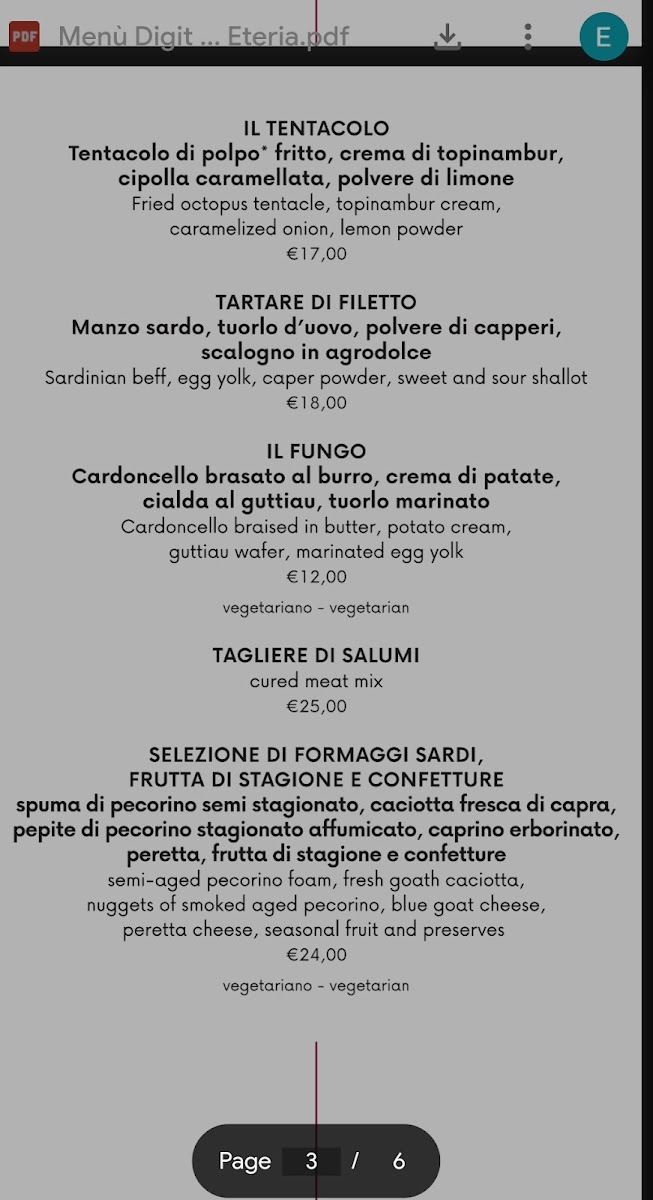 Eteria food and drink Photo Menu 1