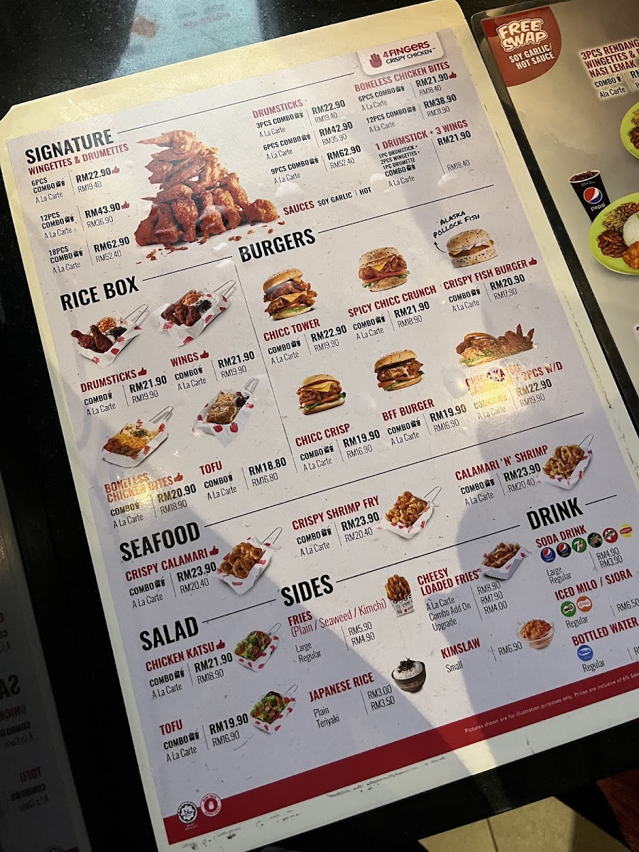4Fingers Crispy Chicken Senawang Photo Menu 5