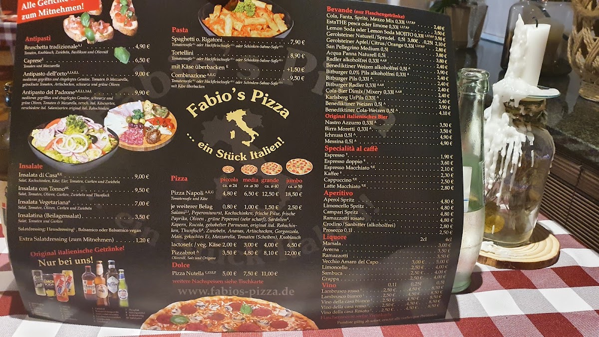Fabios Pizza Photo Menu 2