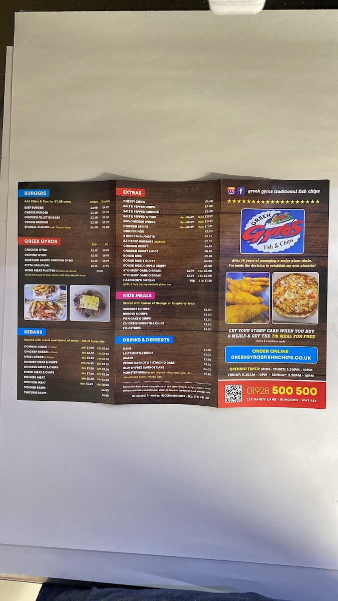 Westonpoint point takeaway Greek gyros Photo Menu 1