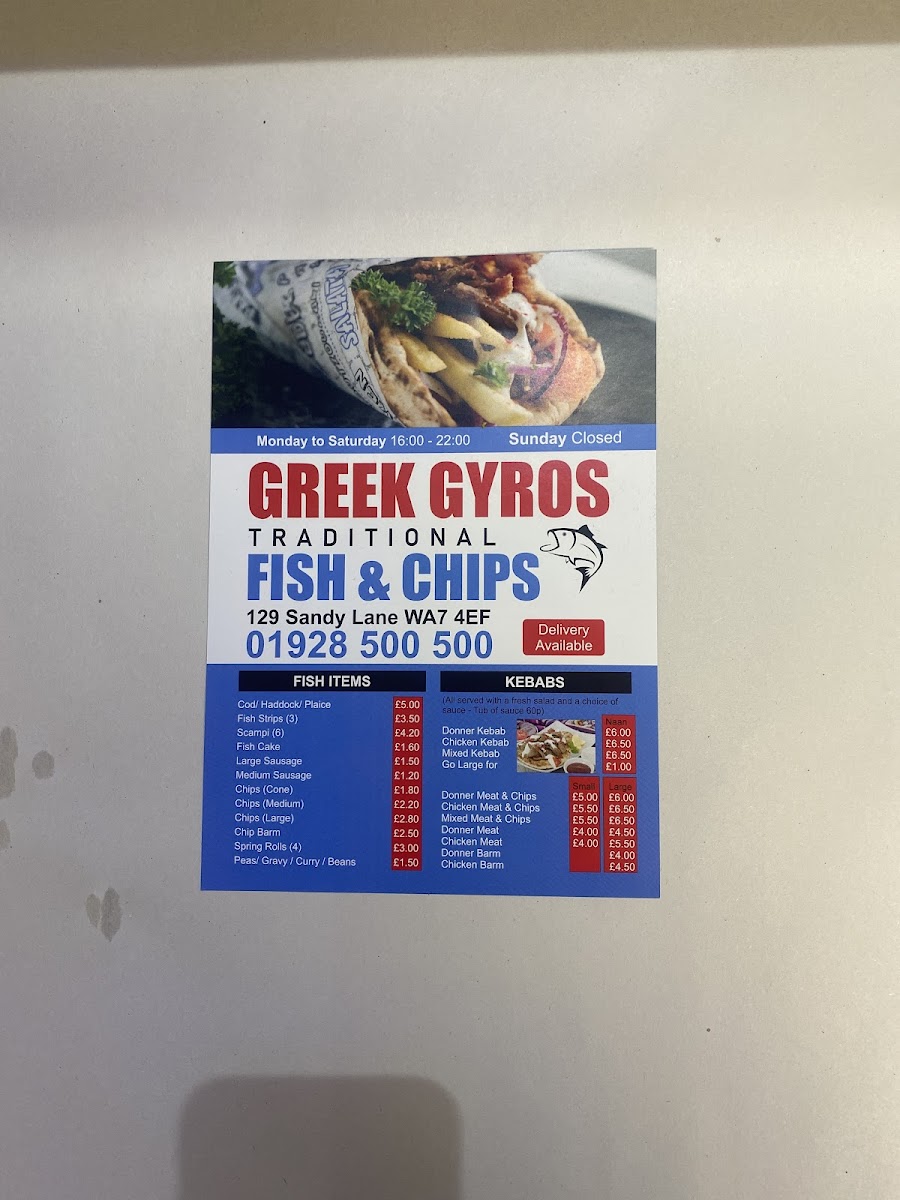 Westonpoint point takeaway Greek gyros Photo Menu 3
