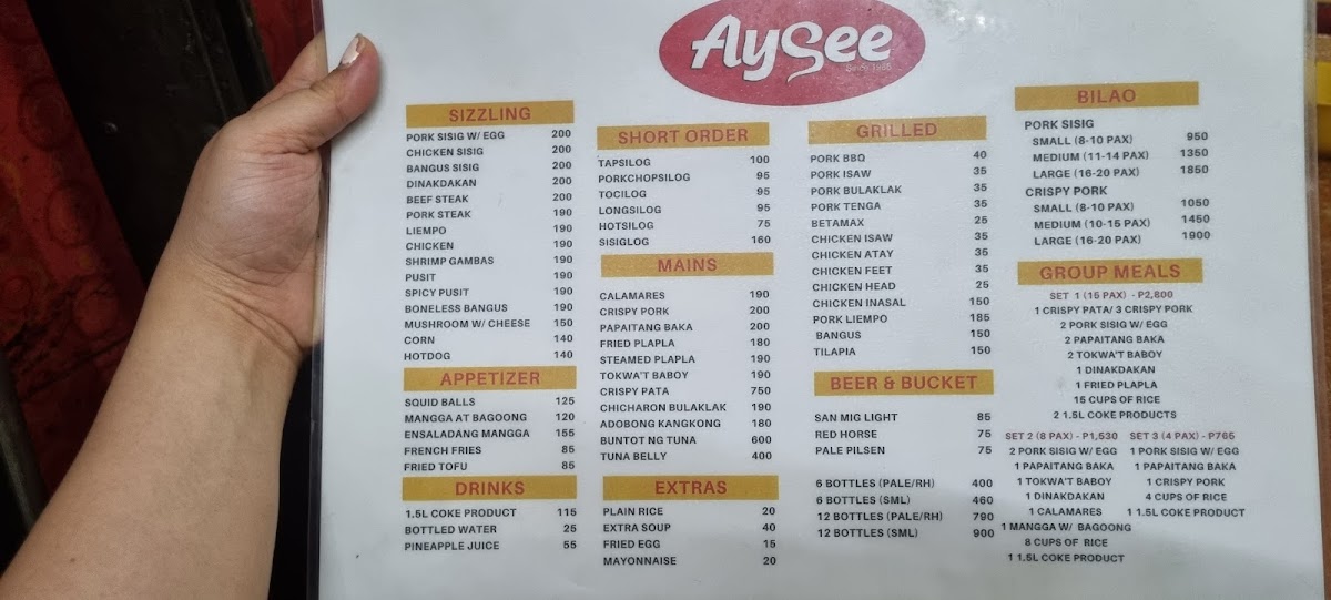 Aysee Ultra - Original Branch Photo Menu 10