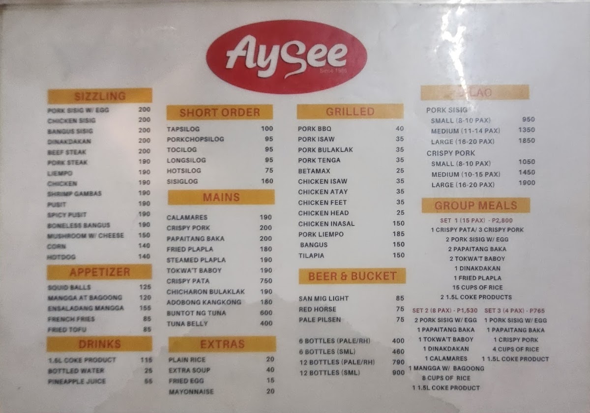 Aysee Ultra - Original Branch Photo Menu 8