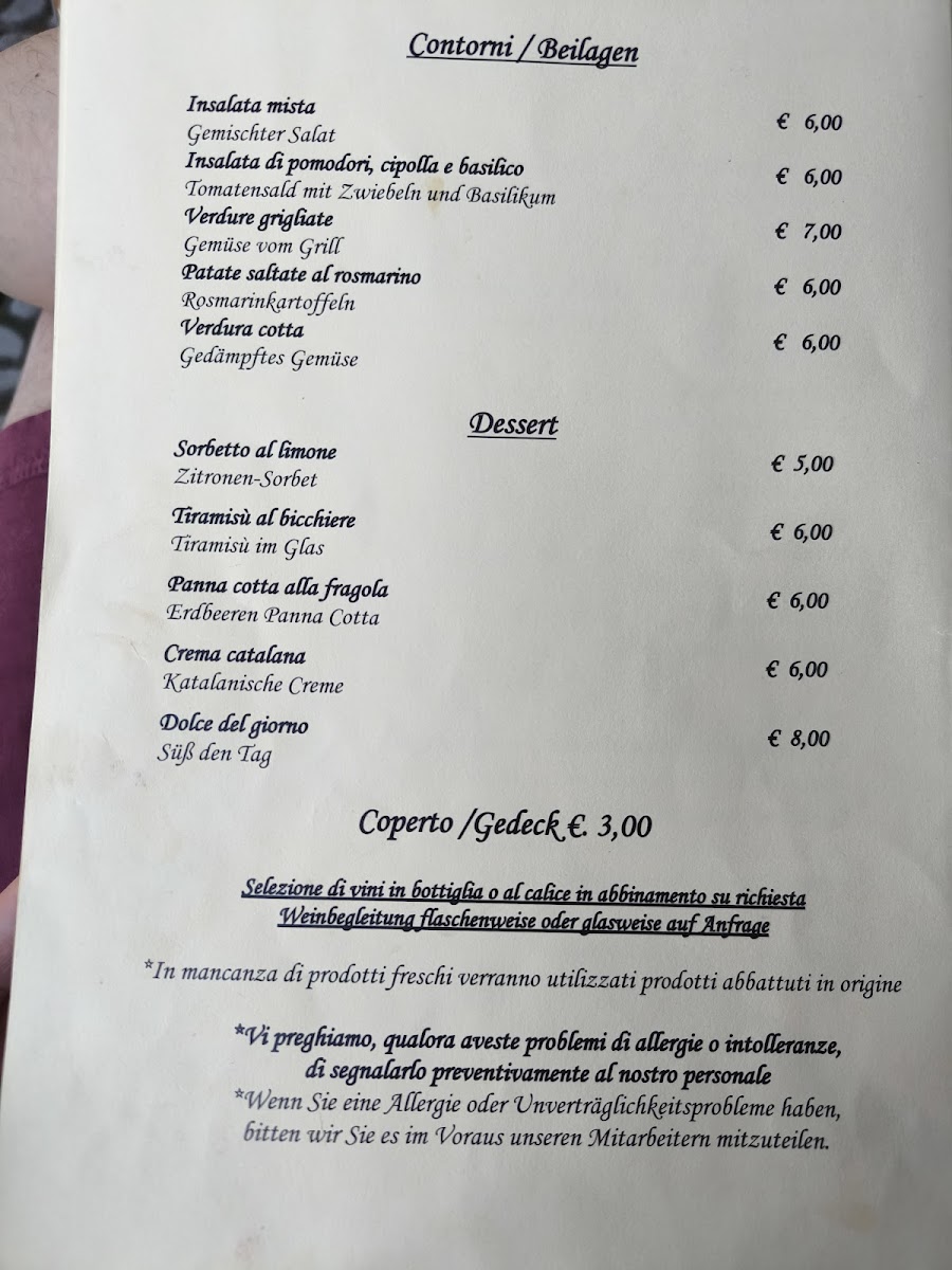 Ristorante Alle Bocce Photo Menu 2