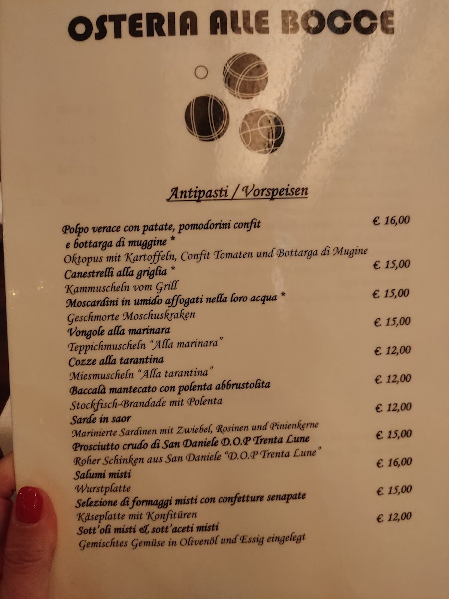 Ristorante Alle Bocce Photo Menu 7