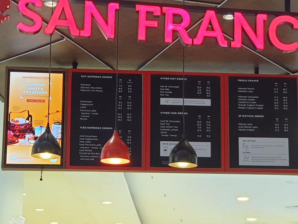 San Francisco Coffee Queensbay Mall Photo Menu 4