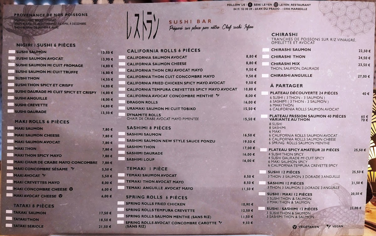 Seiiki Le Yen Photo Menu 2