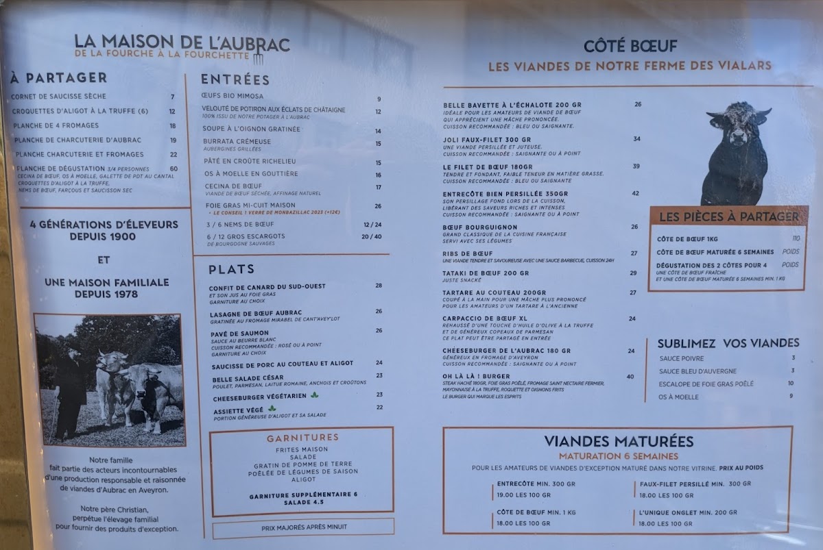 La Maison de l'Aubrac Photo Menu 6