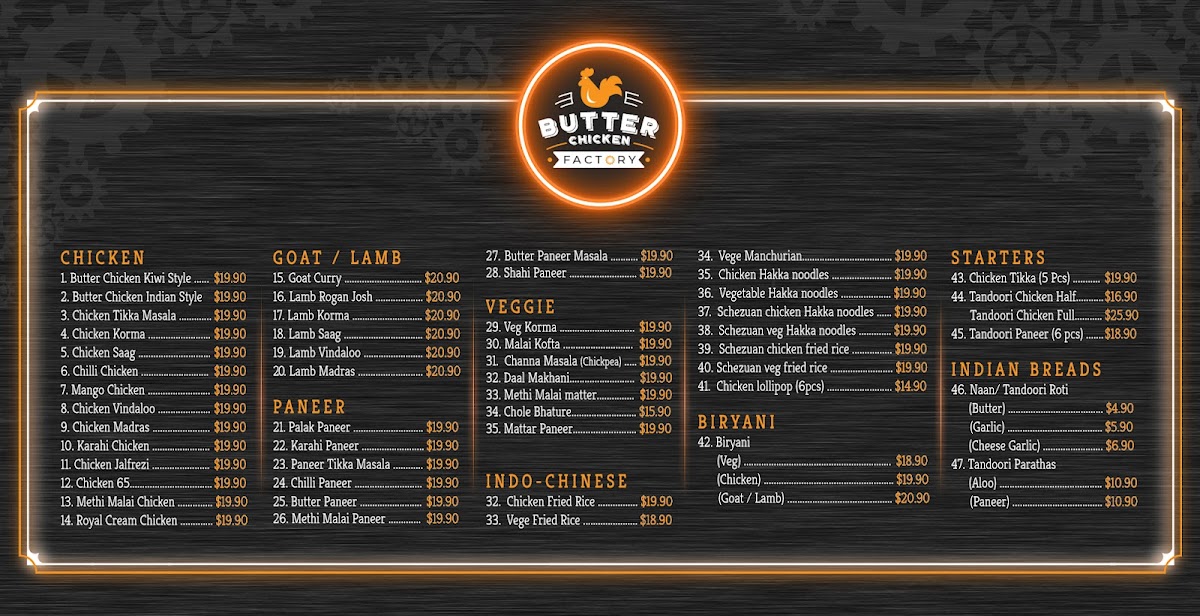 Butter Chicken Factory Photo Menu 2