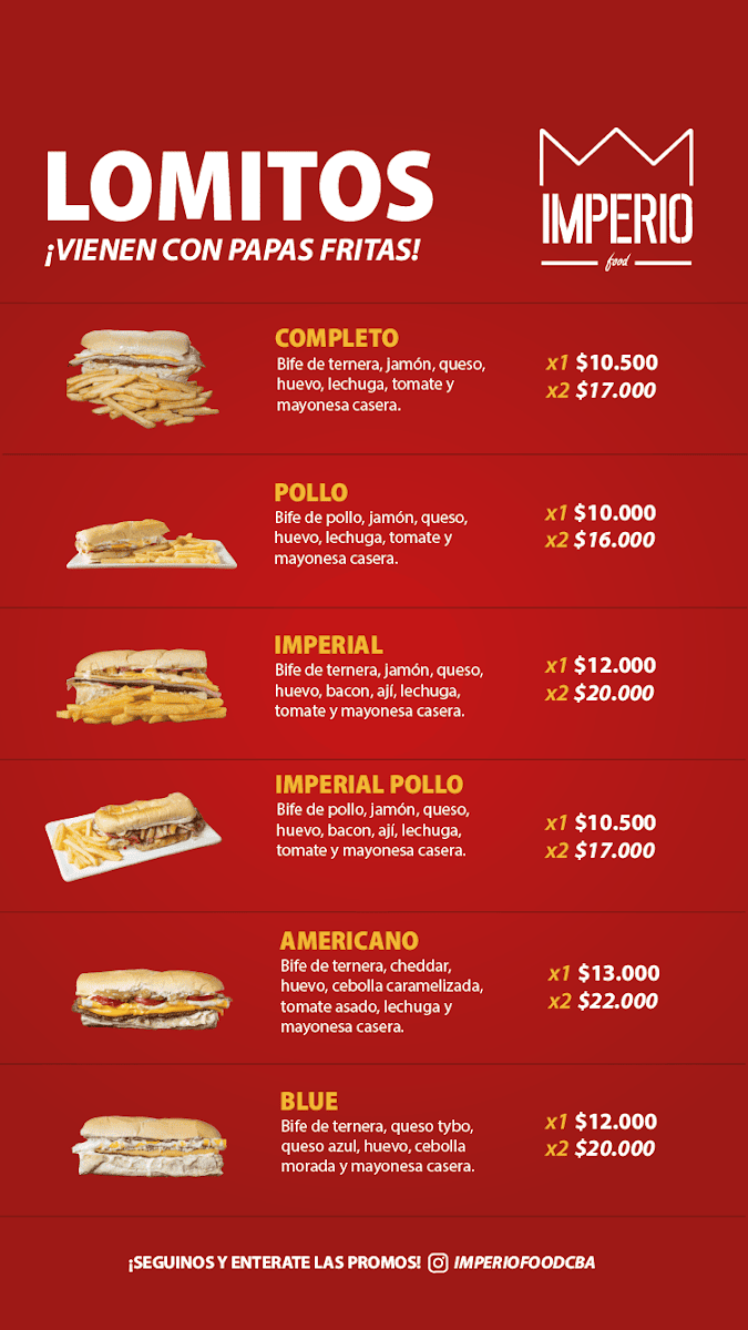 Imperio Food Photo Menu 6
