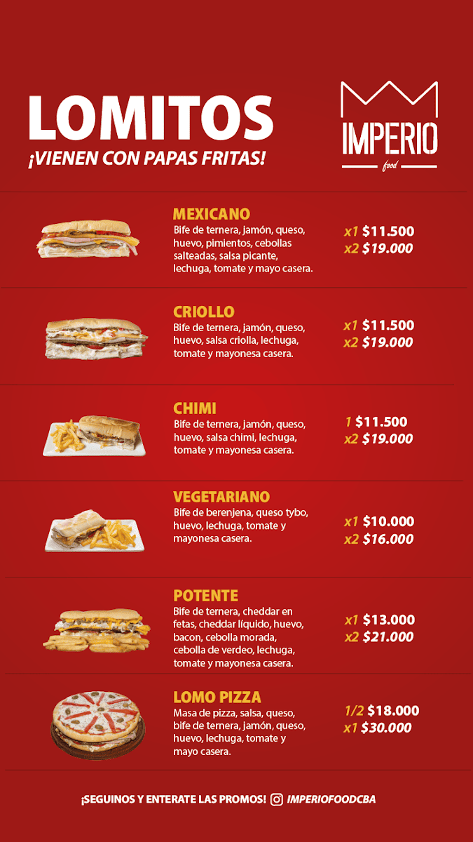 Imperio Food Photo Menu 7