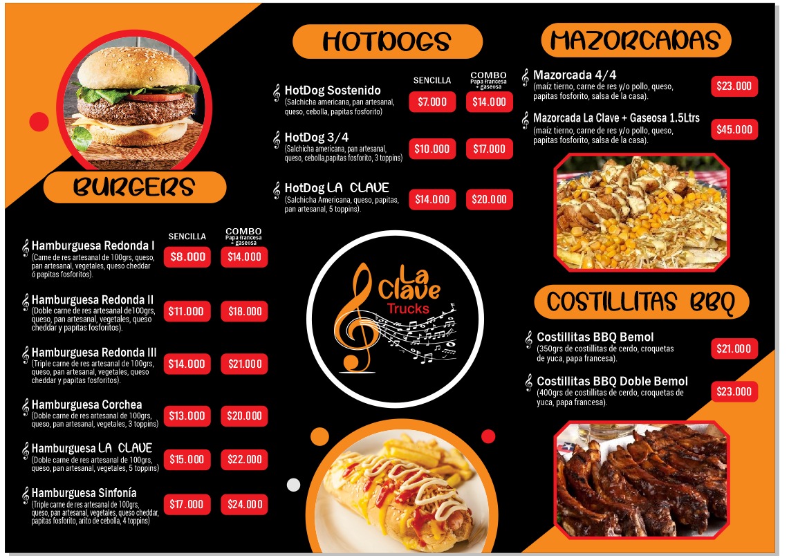 La Clave Burgers & HotDogs Photo Menu 2