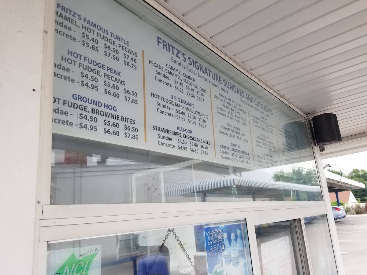 Fritz's Frozen Custard Photo Menu 10