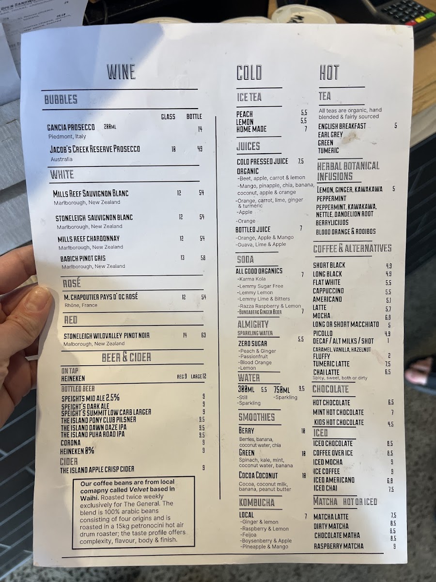 The General Café Photo Menu 2